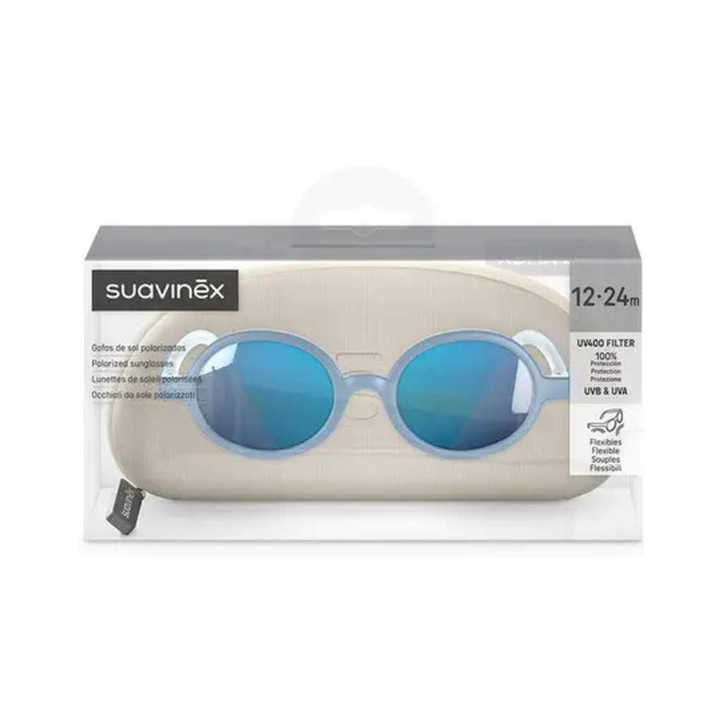 Дитячі сонцезахисні окуляри Suavinex кругла форма, 12-24 місяців, сині (308538)
