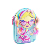 Cool For School Pencil Case Volumetric 4D With Hairstyle 1 Compartment Blue (QT-5731-Blue)