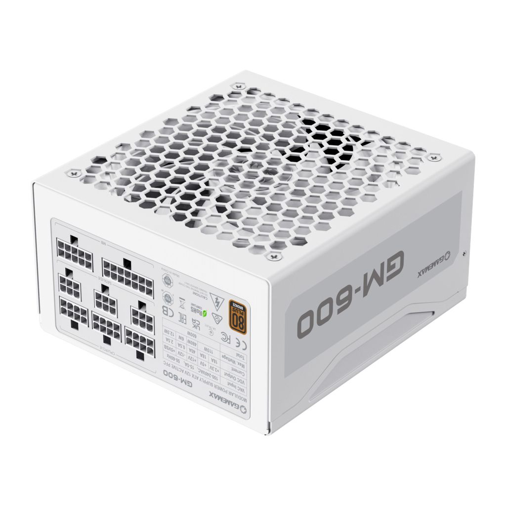 Блок живлення Gamemax 600W GM-600 Modular white (GM-600 Modular white)