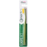 Toothbrush Nordics 6580 Expert Curve Soft Green with yellow bristles (3800501908259)