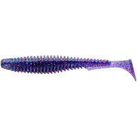 Fishing silicone FishUP U-Shad 3" 060 - Dark Violet/Peacock&Silver (9pcs/pack) (1864.00.55)