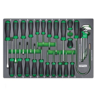 Set of screwdrivers Toptul 31 pcs. in lodging (GED3102)