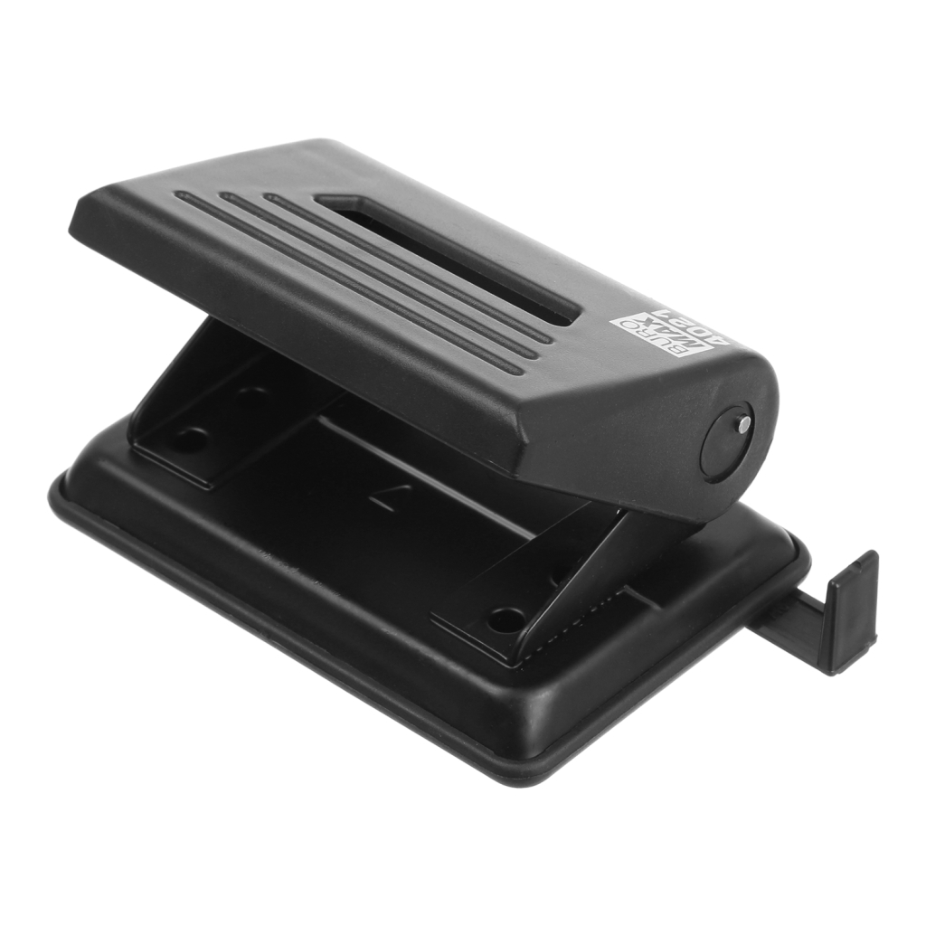 Діркопробивач Buromax пластиковий, до 12 аркушів, 120 х 80 х 65 мм, чорний (BM.4021-01)