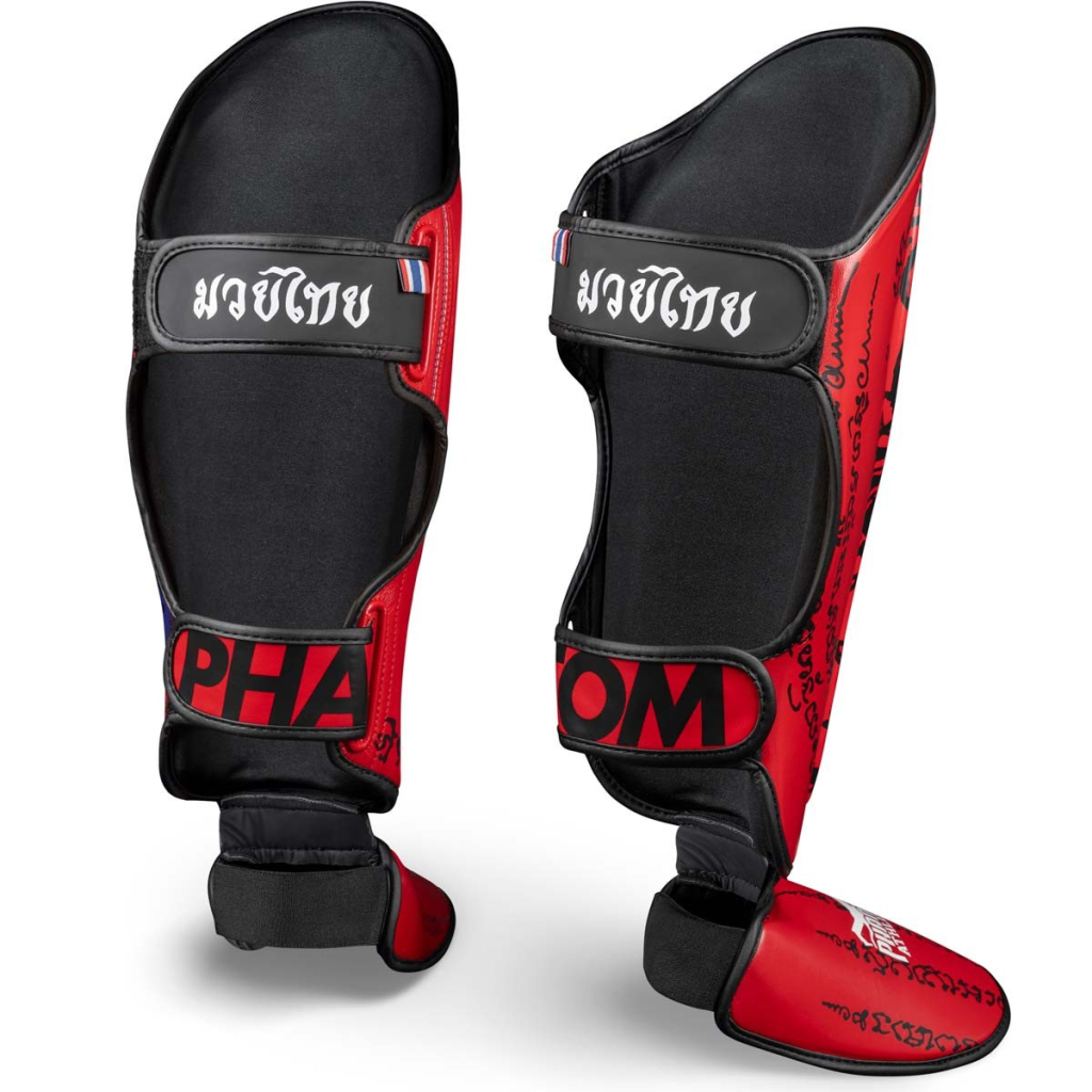 Захист гомілки і стопи Phantom Muay Thai Red S/M (PHSG2678-SM)