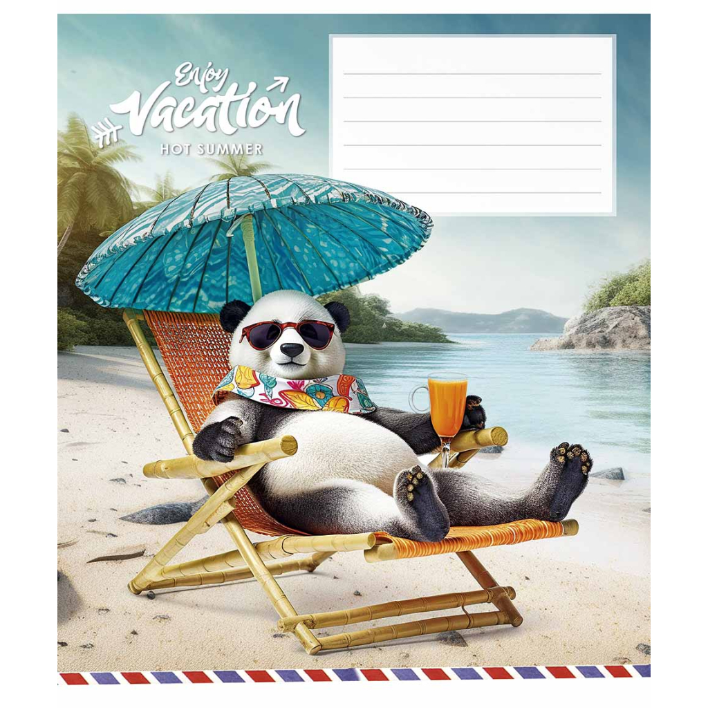 Зошит Школярик Cool vacation 12 аркушів лінія (012-3318L)