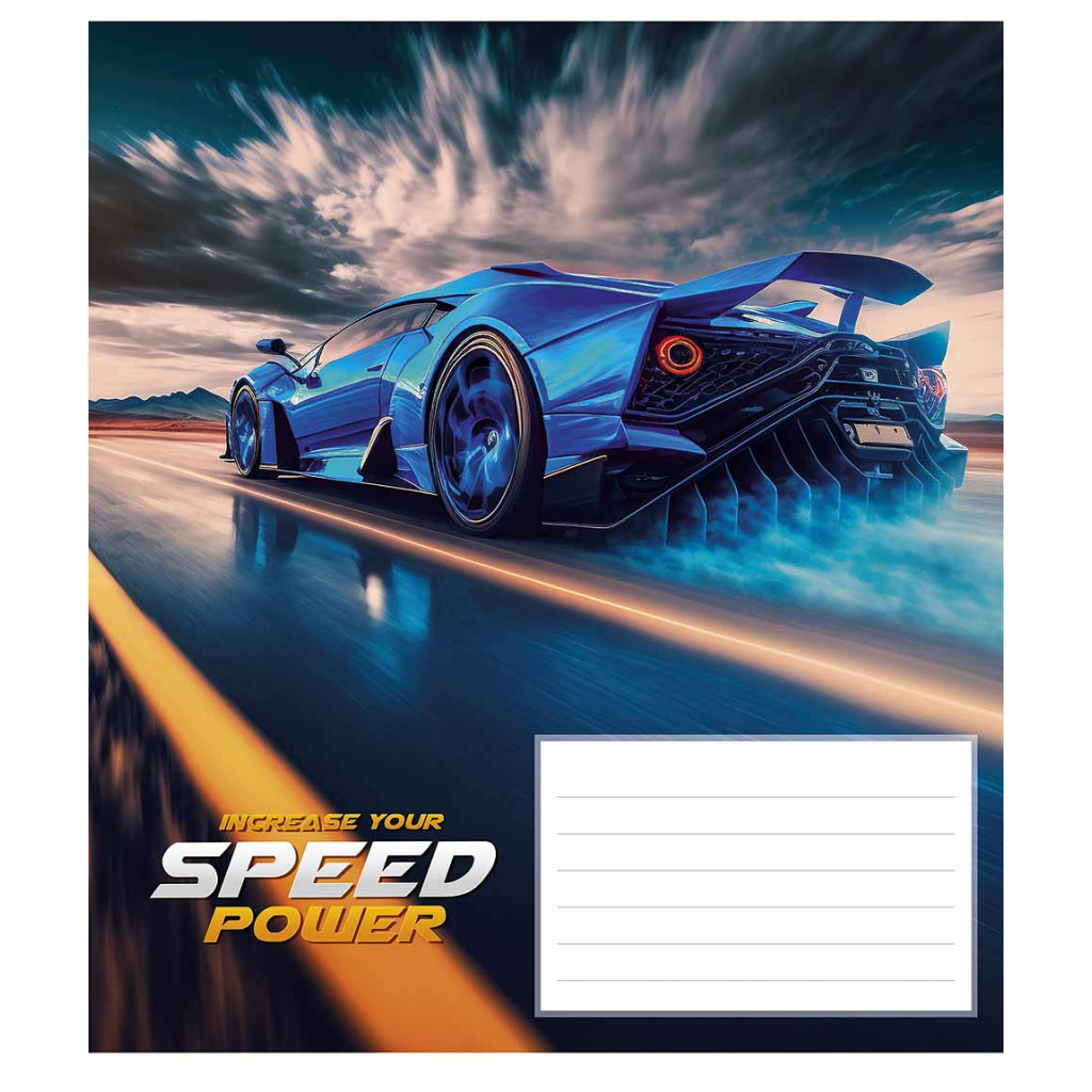Зошит Школярик Speed power 24 аркуша клітинка (024-3297K)