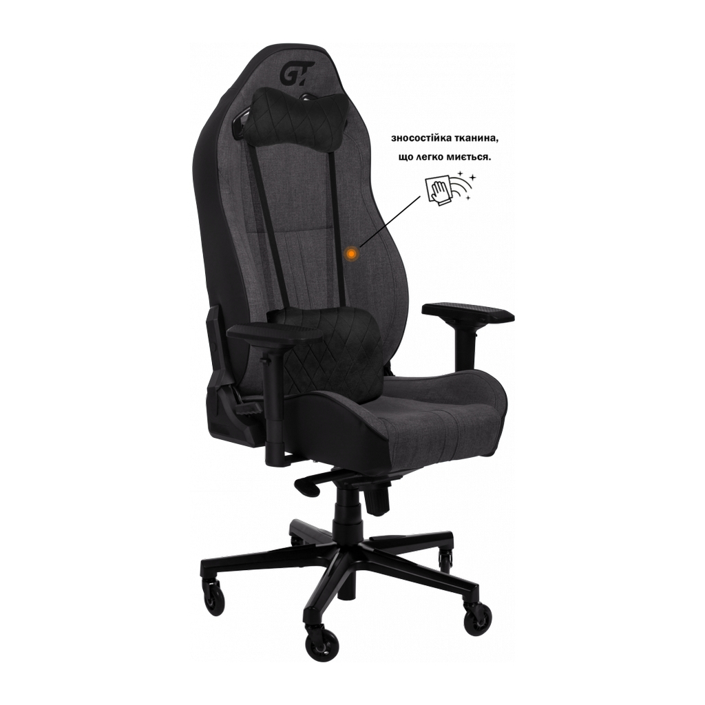 Крісло ігрове GT Racer X-8009 Dark Gray/Black (X-8009 Fabric Dark Gray/Black) Крісло ігрове GT Racer X-8009 Dark Gray/Black (X-8009 Fabric Dark Gray/Black)