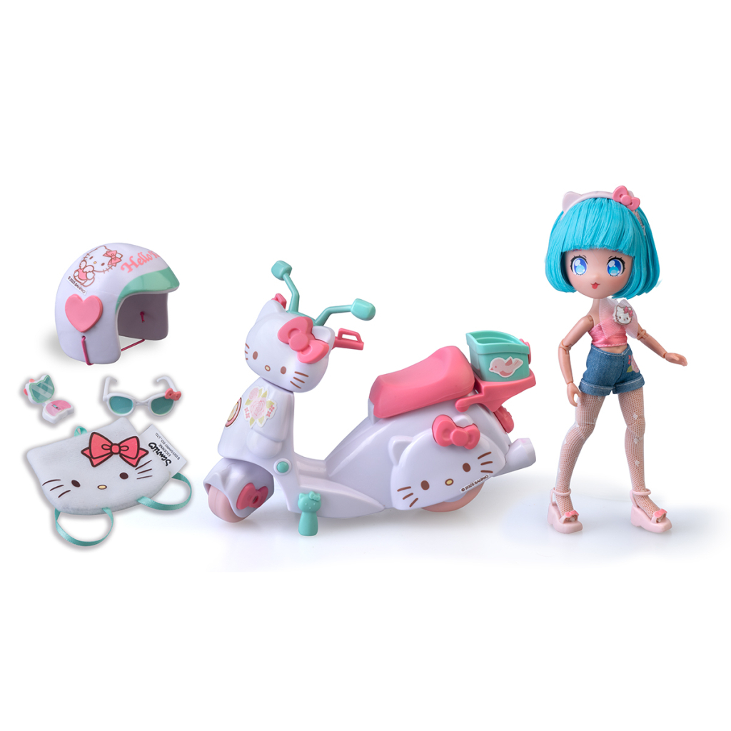 Лялька 4SF Manga Dolls Hello Kitty Красуня Пінк на скутері (HKTF3000) Лялька 4SF Manga Dolls Hello Kitty Красуня Пінк на скутері (HKTF3000)