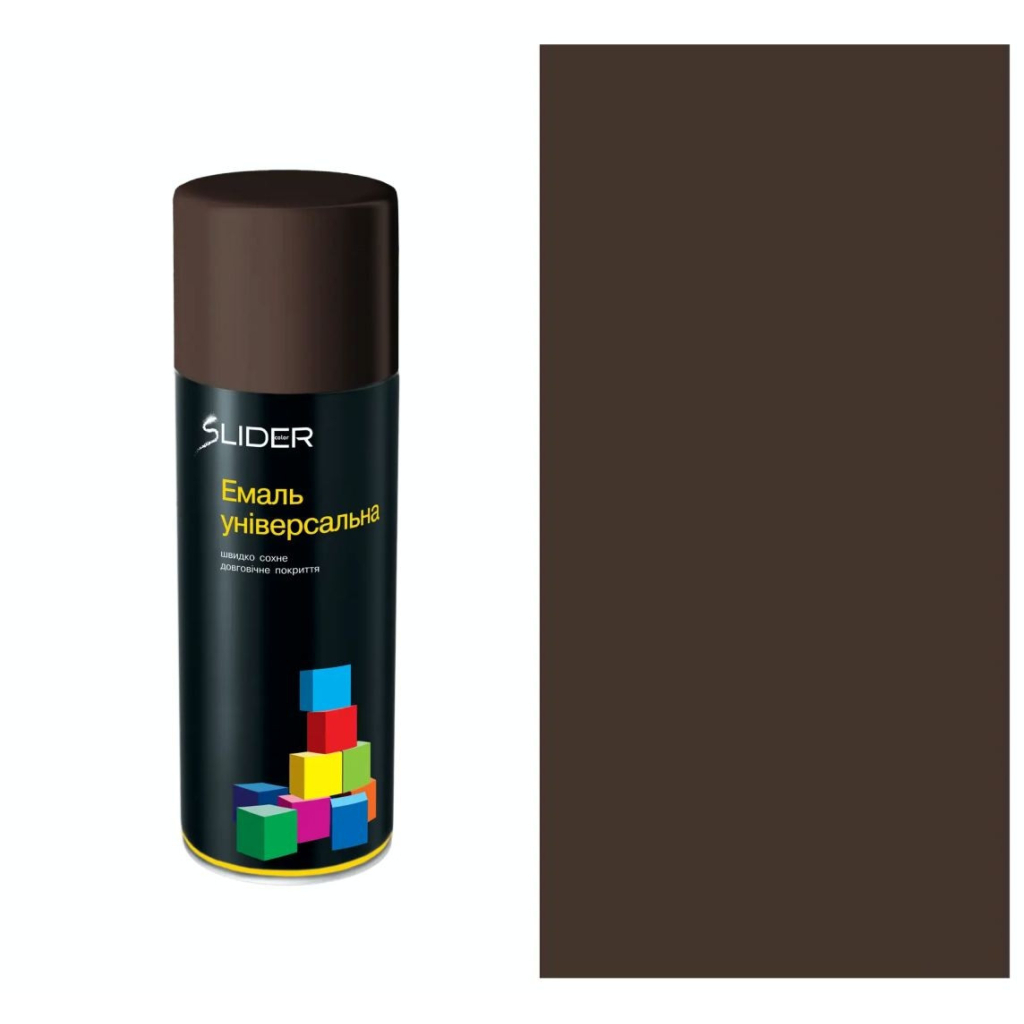 Аерозольна фарба для автомобіля SLIDER 8017 темно-коричнева МАТ, 400мл (000023347) Аерозольна фарба для автомобіля SLIDER 8017 темно-коричнева МАТ, 400мл (000023347)