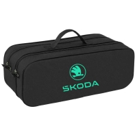 Organizer bag Poputchik in the trunk of Skoda NEW LOGO black (03-146-2D)