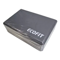 Блок для йоги Ecofit MD1219 8 х 15 х 23 см чорний (К00026945)