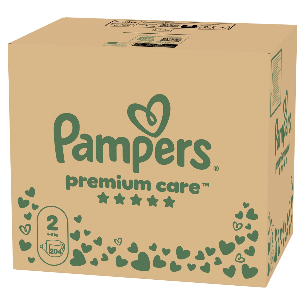 Підгузки Pampers Premium Care Розмір 2 (4-8 кг) 204 шт (8006530223669) Підгузки Pampers Premium Care Розмір 2 (4-8 кг) 204 шт (8006530223669)
