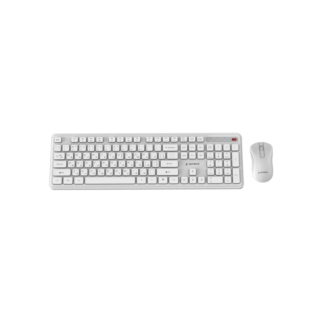 Комплект Gembird Slim Pro Business Wireless White (KBS-WPS-01-W-CYRL)