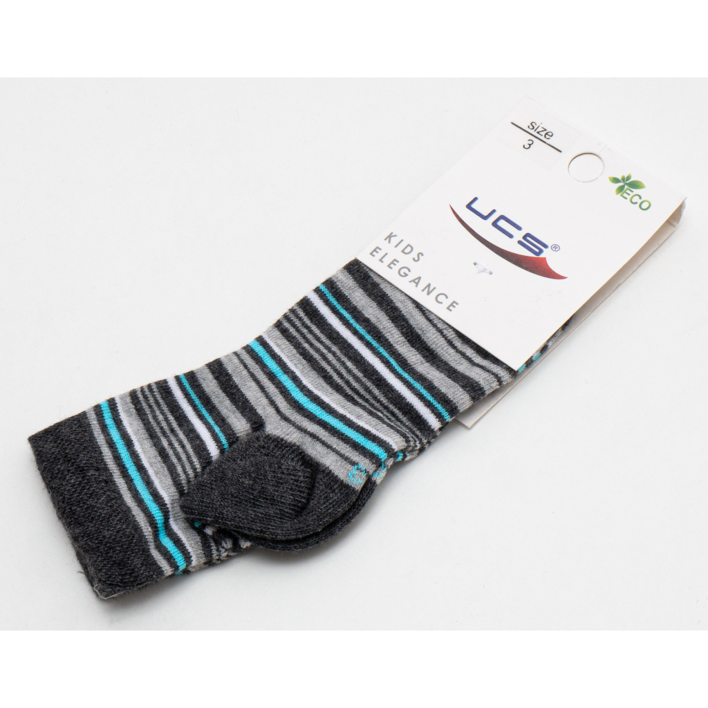 Шкарпетки дитячі UCS Socks у смужку (M0C0101-1223-7-darkgray)