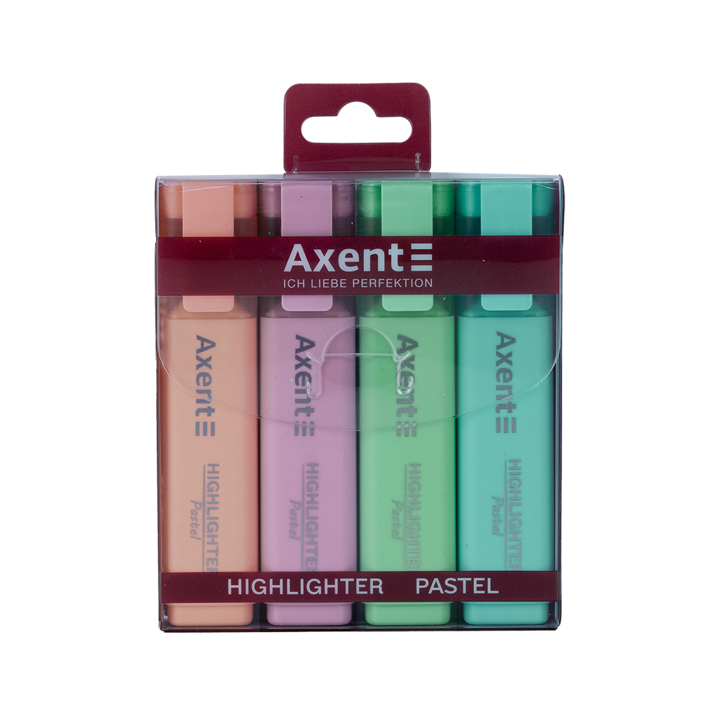 Набір маркерів Axent Highlighter 2537-A, 1-5 мм клиноп., 4 пастельний кольора (2537-80-A) Набір маркерів Axent Highlighter 2537-A, 1-5 мм клиноп., 4 пастельний кольора (2537-80-A)
