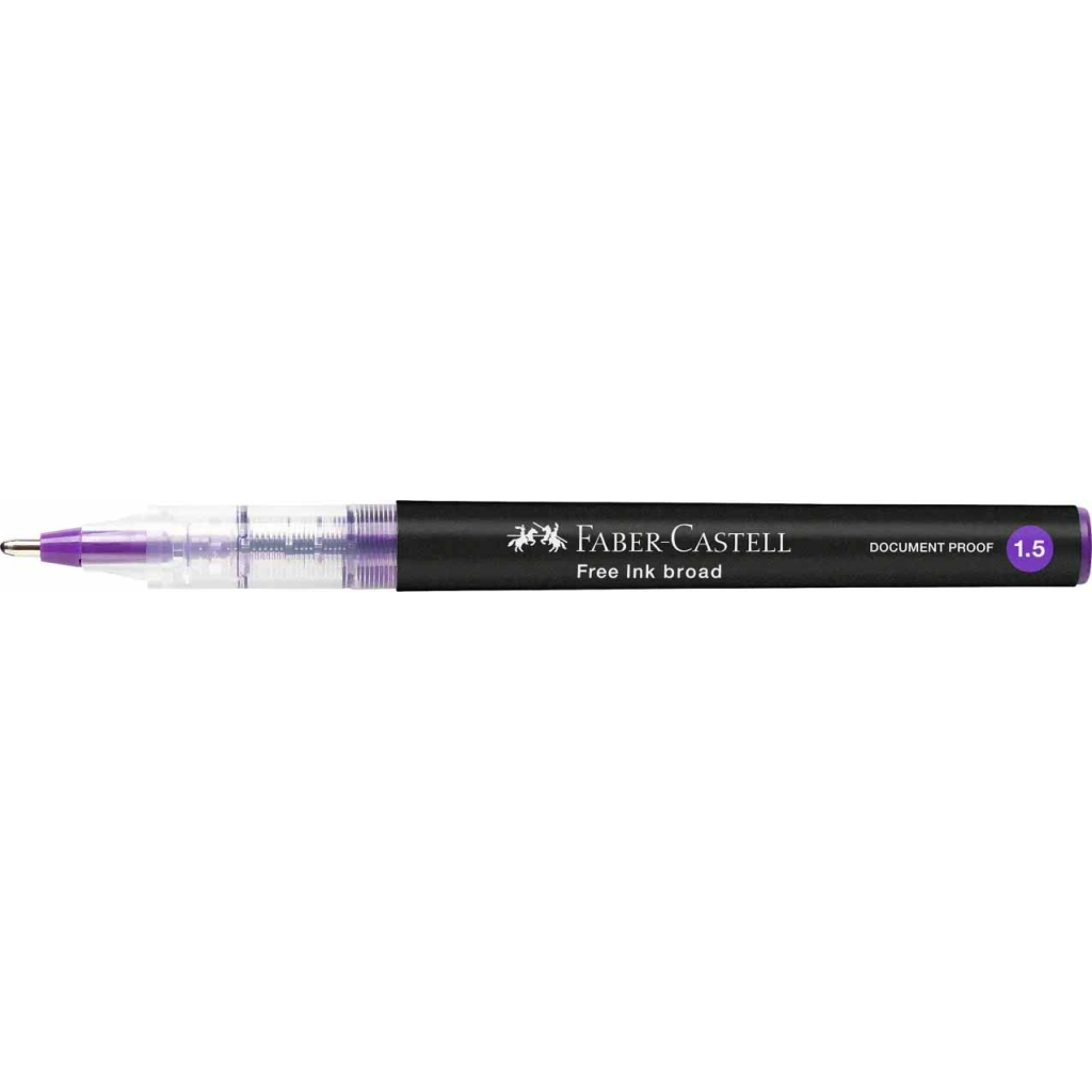 Ролер Faber-Castell Free Ink rollerball, колір чорнила фіолетовий, 1,5 мм, одноразовий (31341) Ролер Faber-Castell Free Ink rollerball, колір чорнила фіолетовий, 1,5 мм, одноразовий (31341)