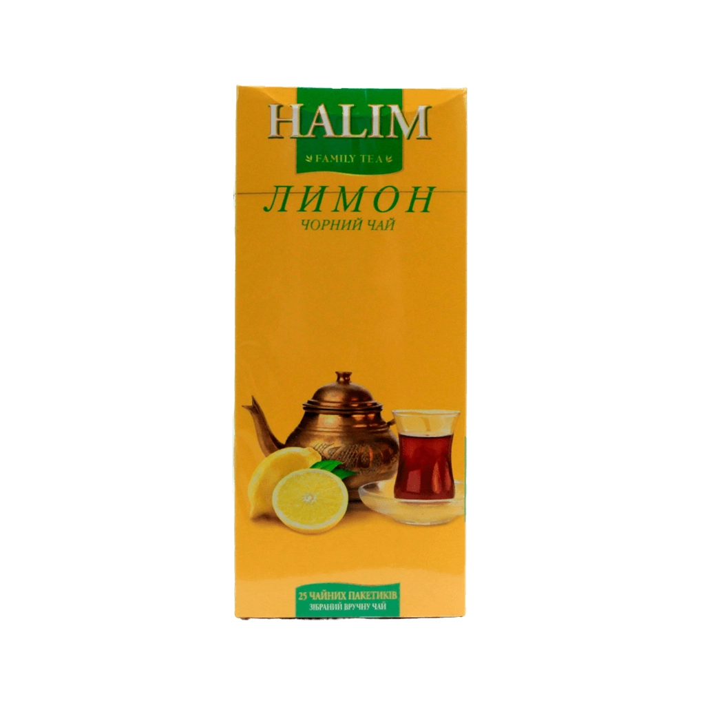 Чай Halim чорний з ароматом лимона 25х1.5 г (фільтр-пакет) (4820198874360)