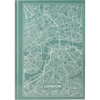 Канцелярська книга Axent Maps London А4 в твердій обкладинці 96 аркушів в клітинку Бі (8422-516-A)