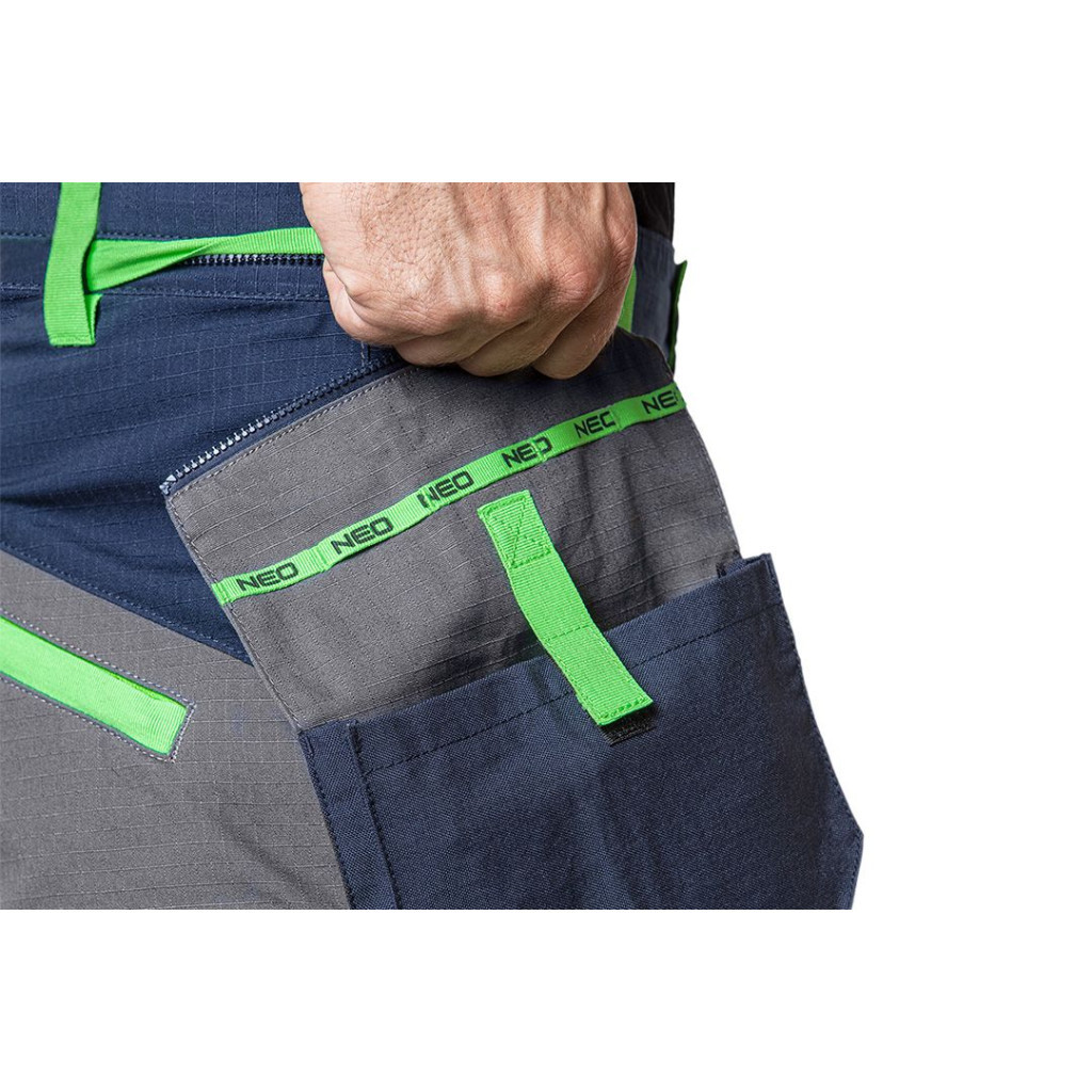 Штани робочі Neo Tools Premium, розмір XL (54), тканина ripstop, 210 г/м2,бавовна, (81-227-XL)