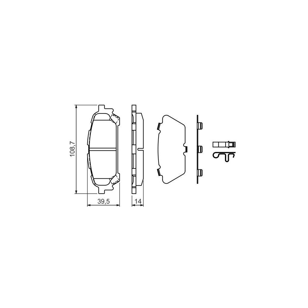 Гальмівні колодки Bosch 0 986 494 232 Гальмівні колодки Bosch 0 986 494 232