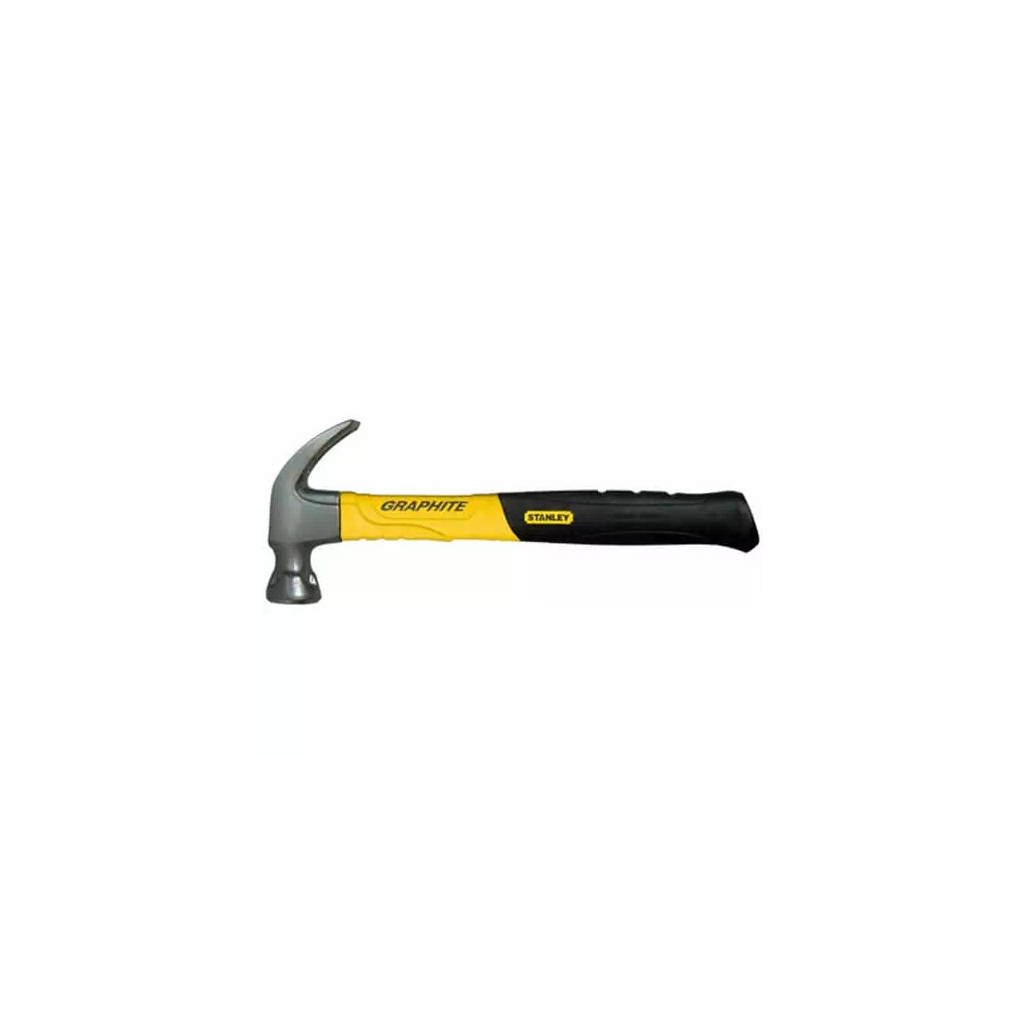 Молоток Stanley Graphite Curve Claw, 450г, з гвоздодером, довжина ручки 350мм. (1-51-505)