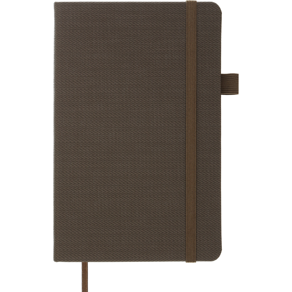 Книга записна Buromax Tweed 125x195 мм 96 аркушів в клітинку обкладинка зі штучної шкіри Сіра (BM.291163-09)