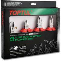 A set of tools Toptul hinge-pincer dielectric 4 units. 1000V VDE (GAAE0406)