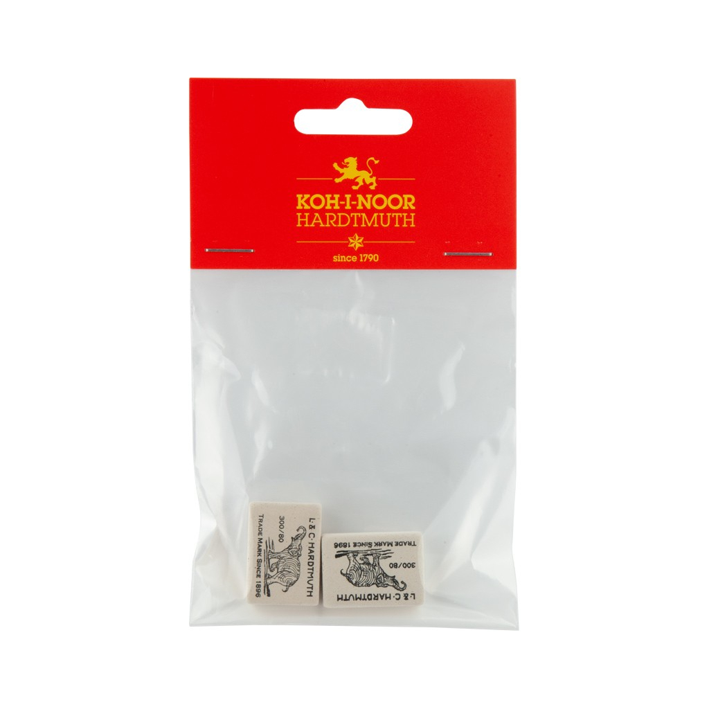 Гумка Koh-i-Noor м'яка Слон, 300/80 (полібег 2 шт) (300/80/2/P)