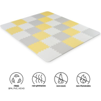 Дитячий коврик Kinderkraft пазл Luno Yellow, 30 елементів (5902533913602)