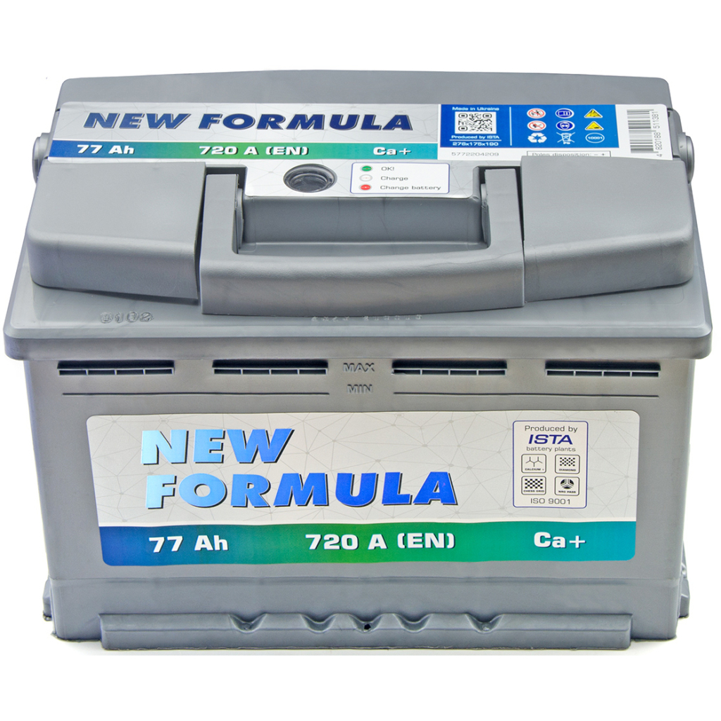 Акумулятор автомобільний NEW FORMULA 77Ah Ев (-/+) 720EN (5772204209)