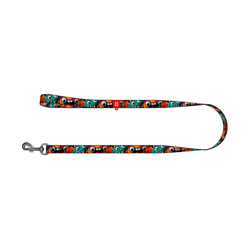 Повідець для собак WAUDOG Nylon "Зубасті монстри" L-XXL (342-4048)