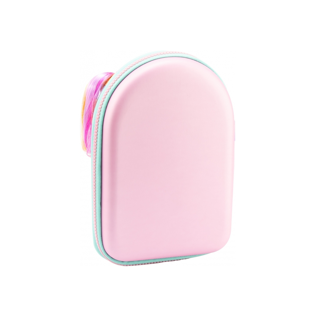 Пенал Cool For School Об'ємний 4D Із зачіскою 1 відділення Рожевий (QT-5731-Pink)