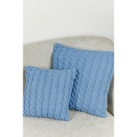 Pillowcase Provence decorative knitted Braids cornflower 45x45 (028638)