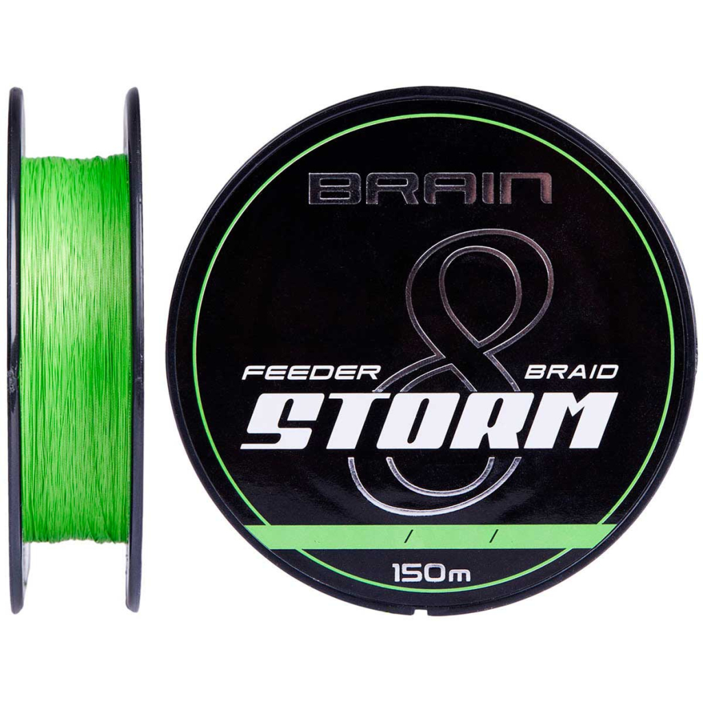 Шнур Brain Storm 8X 150m 0.10mm 13lb/5.9kg Lime (1858.51.97)