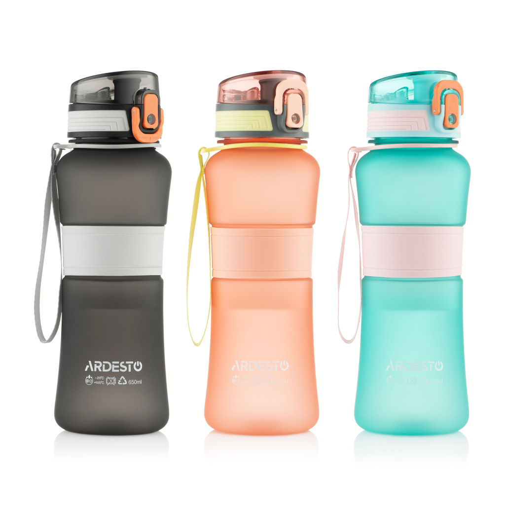 Пляшка для води Ardesto Balance 650мл чорний (AR2265BL)