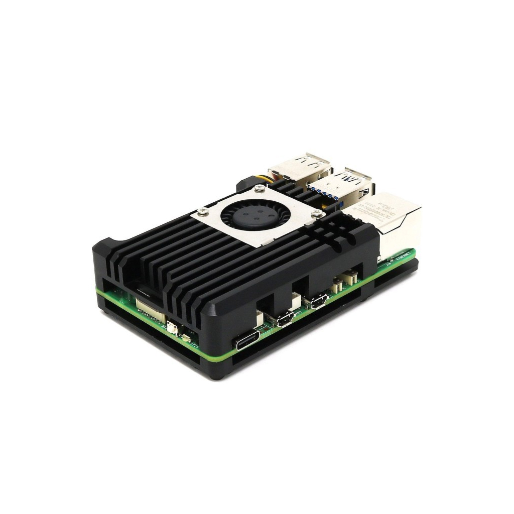 Корпус для Мікро ПК Pi HUT for Raspberry Pi 5 Aluminium Armor with fan (105857)