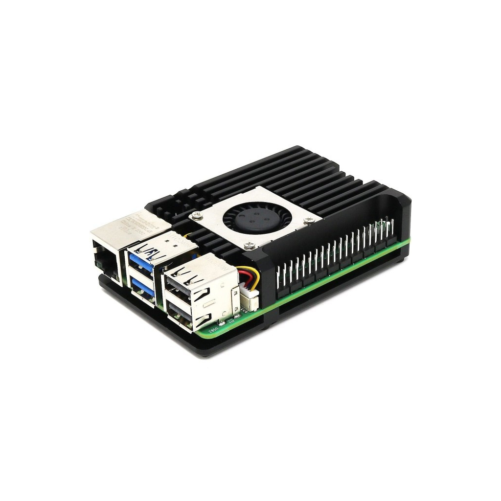 Корпус для Мікро ПК Pi HUT for Raspberry Pi 5 Aluminium Armor with fan (105857)