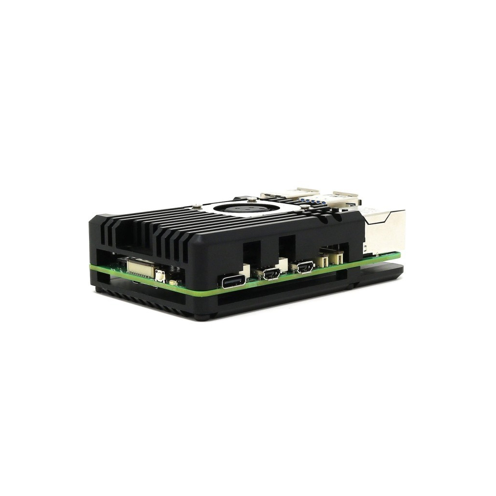 Корпус для Мікро ПК Pi HUT for Raspberry Pi 5 Aluminium Armor with fan (105857)