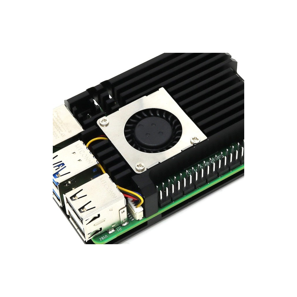Корпус для Мікро ПК Pi HUT for Raspberry Pi 5 Aluminium Armor with fan (105857)
