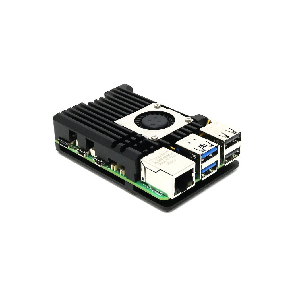 Корпус для Мікро ПК Pi HUT for Raspberry Pi 5 Aluminium Armor with fan (105857)