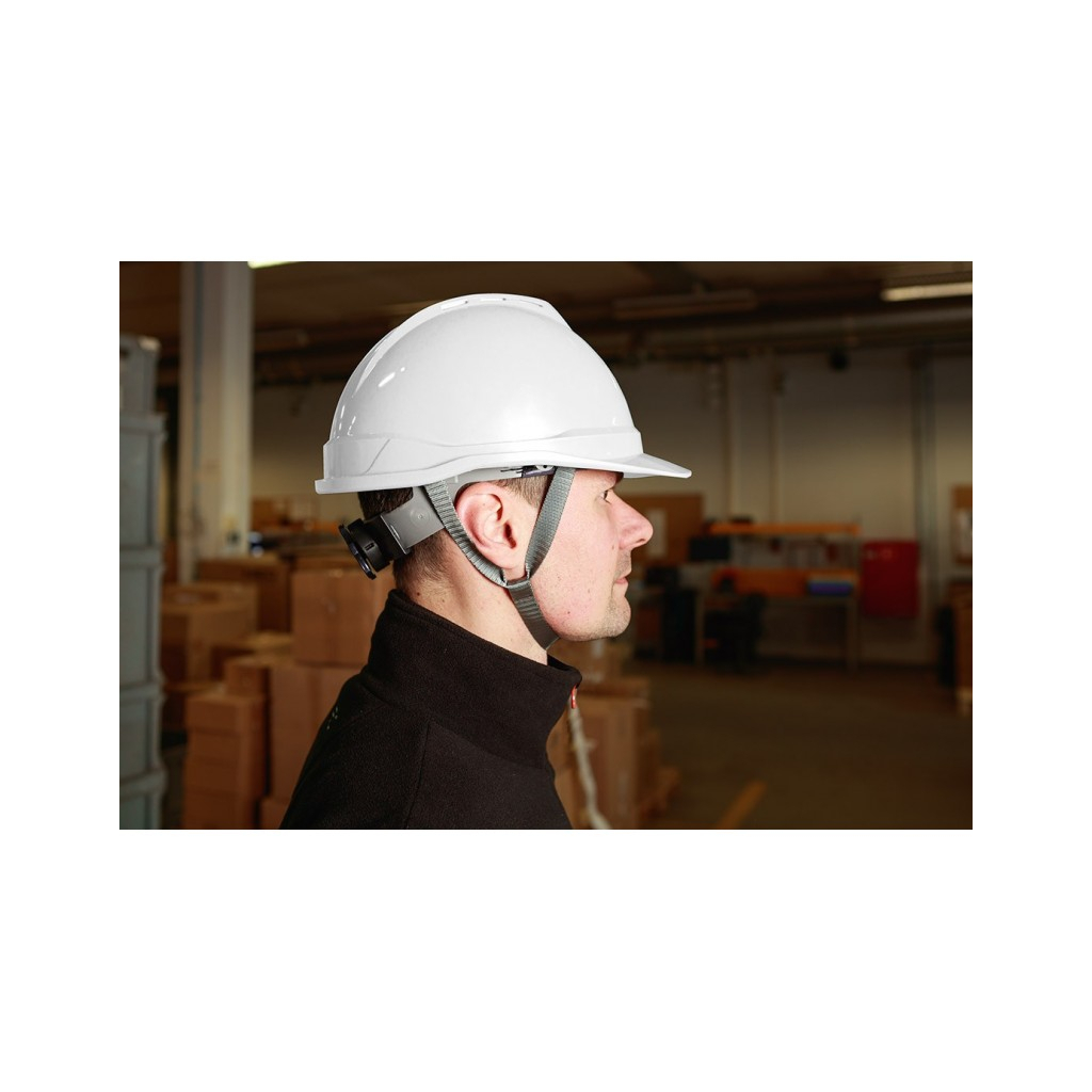 Каска захисна Neo Tools пластик ABS, пряжка для регулювання, біла (97-221)