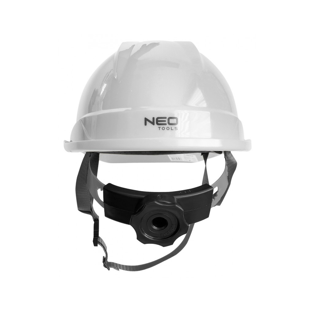 Каска захисна Neo Tools пластик ABS, пряжка для регулювання, біла (97-221)