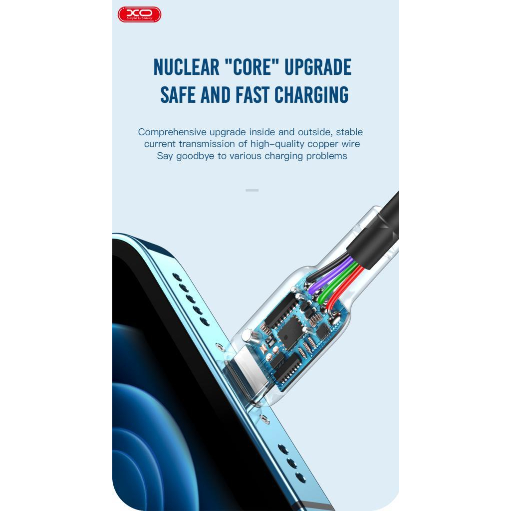 Дата кабель USB 2.0 AM to Lightning 1.0m 2.1A silicone blue XO (NB208-L-1-BL) Дата кабель USB 2.0 AM to Lightning 1.0m 2.1A silicone blue XO (NB208-L-1-BL)