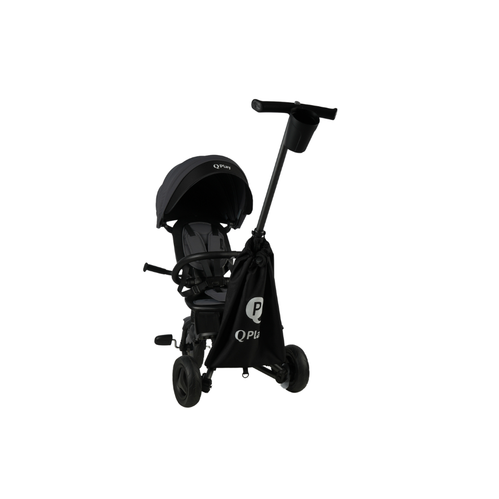 Дитячий велосипед QPlay Nova+ Rubber складаний триколісний Ultimate Black (S700-17Nova+RubberUB) Дитячий велосипед QPlay Nova+ Rubber складаний триколісний Ultimate Black (S700-17Nova+RubberUB)