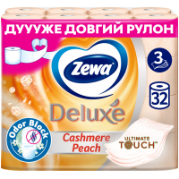 Toilet paper Zewa Deluxe Peach 3 layers 32 rolls (7322542544631)