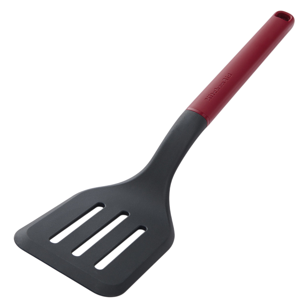 Лопатка кухонна KitchenAid Classic з прорізами 34 см червоний (KHA002OHEREG)