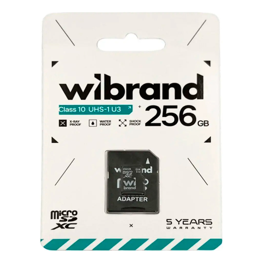 Карта пам'яті Wibrand 256GB microSD class 10 UHS-I U3 (WICDHU3/256GB-A)