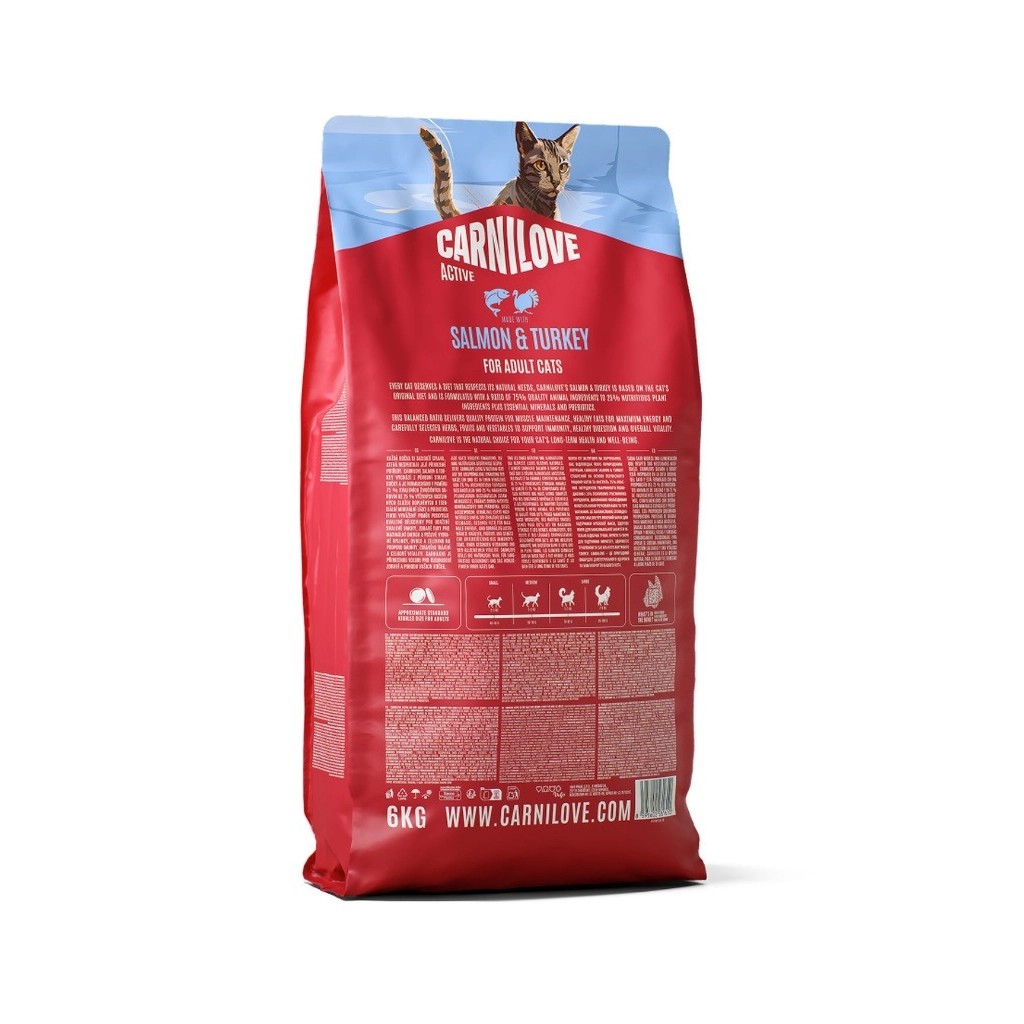 Сухий корм для кішок Carnilove Active Salmon & Turkey 6 кг (8595602581610)