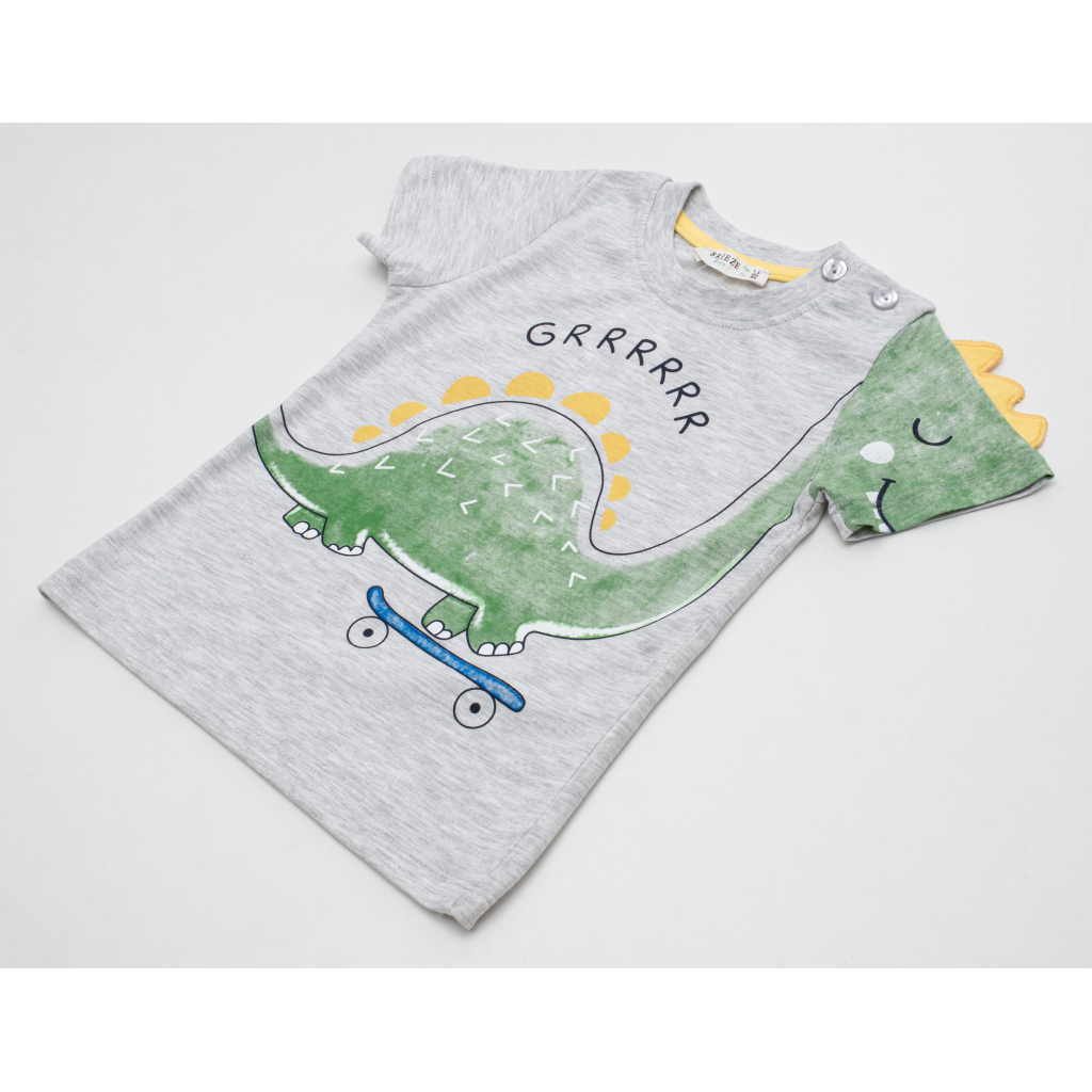 Футболка дитяча Breeze з динозавром (13491-92B-gray)