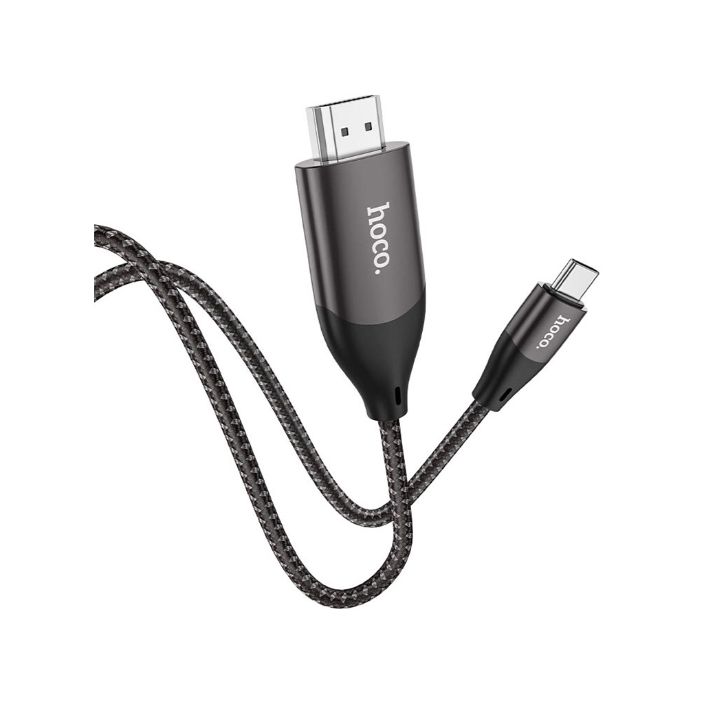 Кабель мультимедійний USB-C to HDMI M 2.0m 4K30Hz gray HOCO (6931474755025) Кабель мультимедійний USB-C to HDMI M 2.0m 4K30Hz gray HOCO (6931474755025)